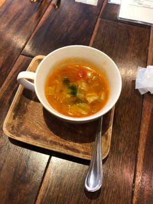 Minestrone soup - vegan at Ciel in Hiroshima