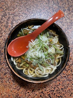 Soba noodle soup  at Sobadokoro Yariya in Hirao