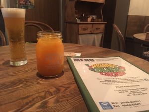 Mandarin orange cocktail  at Vegan Burg Kitchen in Osaka