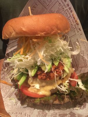 Delicious vegan burg   at Vegan Burg Kitchen in Osaka