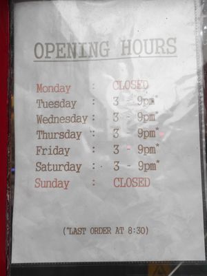 Schedule at Malay Kitchen Cork City in Cork