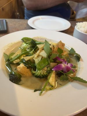 Green curry  at Taste of Thai Restaurant in North Conway