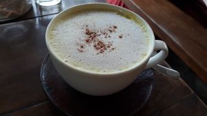 Turmeric latte at Wild Tribe Cafe in Koh Samui