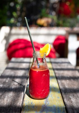 Cold pressed juice at Wild Tribe Cafe in Koh Samui