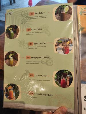 Menu at Wild Tribe Cafe in Koh Samui