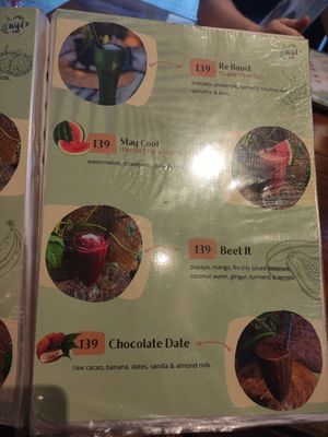 Menu at Wild Tribe Cafe in Koh Samui