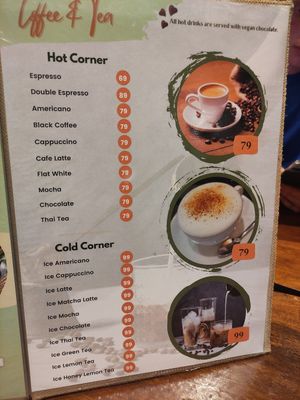 Menu at Wild Tribe Cafe in Koh Samui