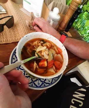 Tom Yum Soup at Wild Tribe Cafe in Koh Samui