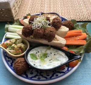 Some of the best falafel I’ve ever had   at Wild Tribe Cafe in Koh Samui