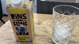 Der Eistee hat lecker geschmeckt und genau richtig bei Temperaturen über 30Grad  at Hello Vegan in Uster