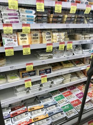 Vegan cheese and tofu at New Seasons Market in Beaverton