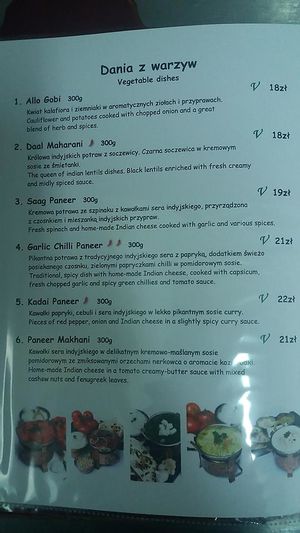 Veg menu 1 at RuBaRu in Bydgoszcz