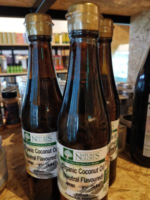 Organic coconut oil at Nature's Glory in Central Singapore