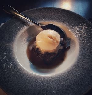Sticky toffee pudding at The Cloth Ear in Belfast