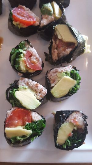 The cilantro sushi at Nulife Living Food Cafe in Coquitlam