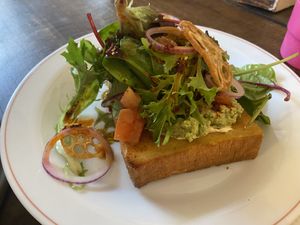 Edamame smash on vegan shokupan   at Papirica in Collingwood