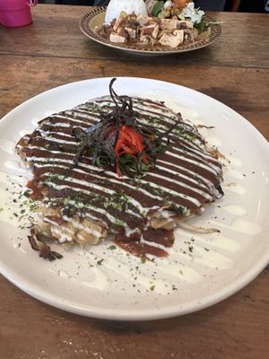 Okonomiyaki - vegan and gluten freee  at Papirica in Collingwood