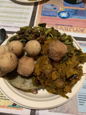 Buffet style food at Dosha in Koh Phangan