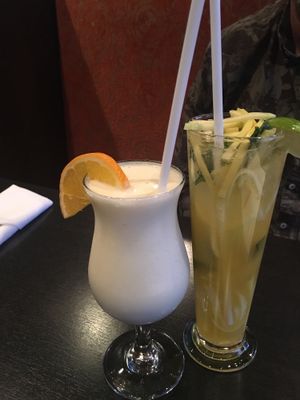 Pina Colada and Mango Mojito at Niagara's Finest Thai in Niagara-on-the-lake