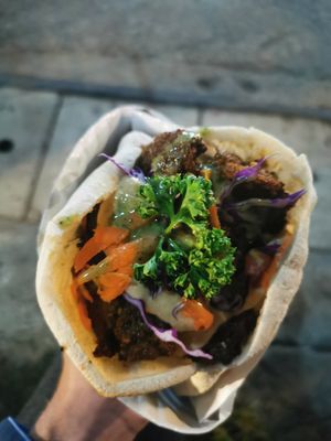 Pita at Queen Falafel in Pai