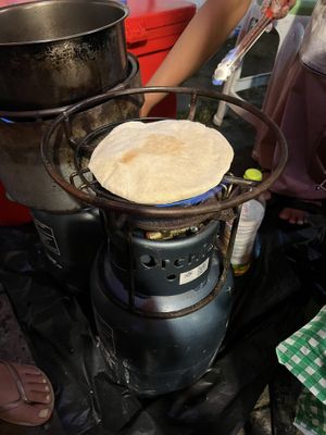 Pita bread   at Queen Falafel in Pai