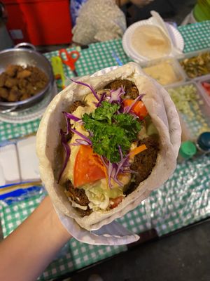  at Queen Falafel in Pai