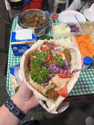 Falafel wrap  #Veganuary at Queen Falafel in Pai