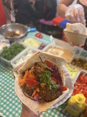 Falafel pita!  at Queen Falafel in Pai