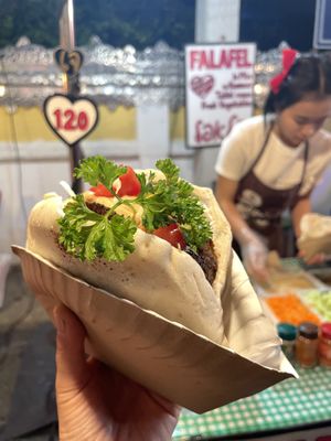   at Queen Falafel in Pai