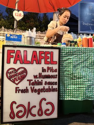 The stall  at Queen Falafel in Pai
