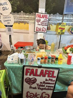 No longer 100% vegan ☹️  at Queen Falafel in Pai