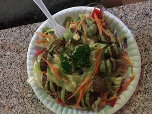 Salad plate (120B) at Queen Falafel in Pai
