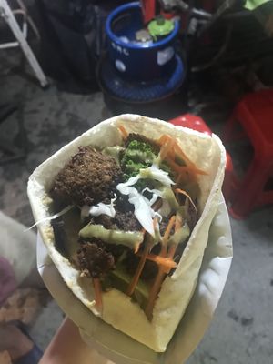 Falafel pitta  at Queen Falafel in Pai