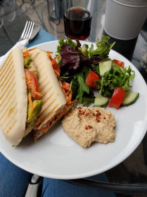Vegan panini ♥️ at The Fuchsia Caffe in Tenby