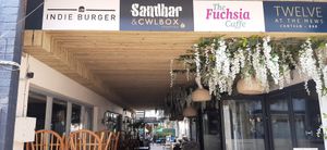 Fuchsia Caffe is located down an alley off Upper Frog Street. at The Fuchsia Caffe in Tenby