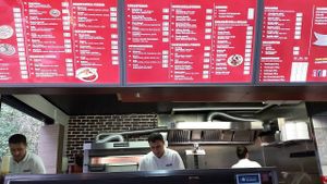 Inside the restaurant. at Pizza Roma in Gothenburg