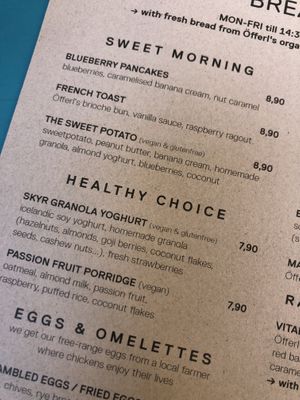 menu at Ramasuri in Vienna