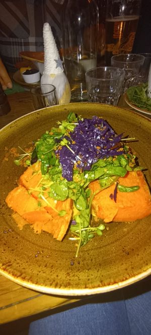 Baked sweetpotatoe at Ramasuri in Vienna