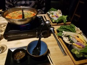 Vegan hot pot at Mama Liu and Sons in Vienna