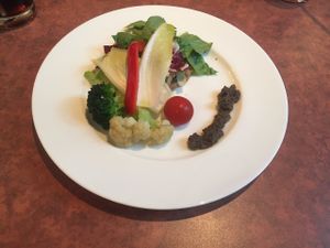 Bread and salad platter at Disneyland - Eastside Cafe in Tokyo