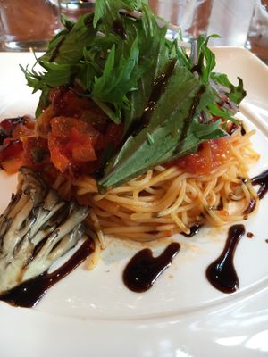 Vegan Spaghetti at Disneyland - Eastside Cafe in Tokyo