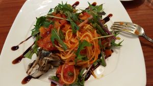 茄汁義大利麵 at Disneyland - Eastside Cafe in Tokyo