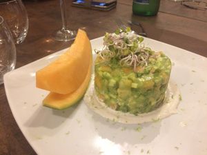 Avocado/Melon/Lime Tartare  at Madre Terra in Rome