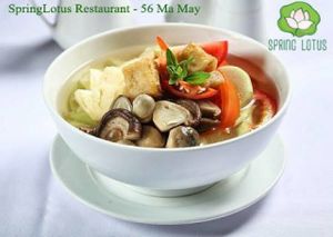 Taro soup with mushroom at Spring Lotus - Duong Sinh Chay in Hanoi
