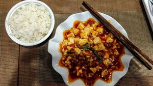 Sichuan Tofu at Spring Lotus - Duong Sinh Chay in Hanoi
