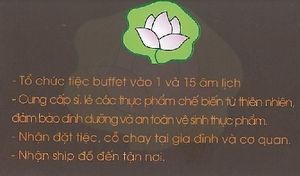 business card at Spring Lotus - Duong Sinh Chay in Hanoi