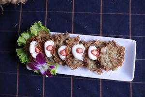 Mushroom patties at Spring Lotus - Duong Sinh Chay in Hanoi