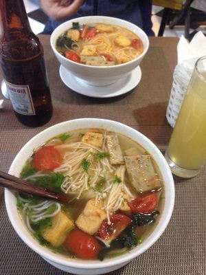 Noodle soup  at Spring Lotus - Duong Sinh Chay in Hanoi