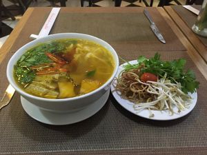 Hue style noodle soup at Spring Lotus - Duong Sinh Chay in Hanoi