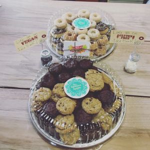 catering trays - mini cookies, brownies, donuts  at Aziz Fruitstand  in Leamington
